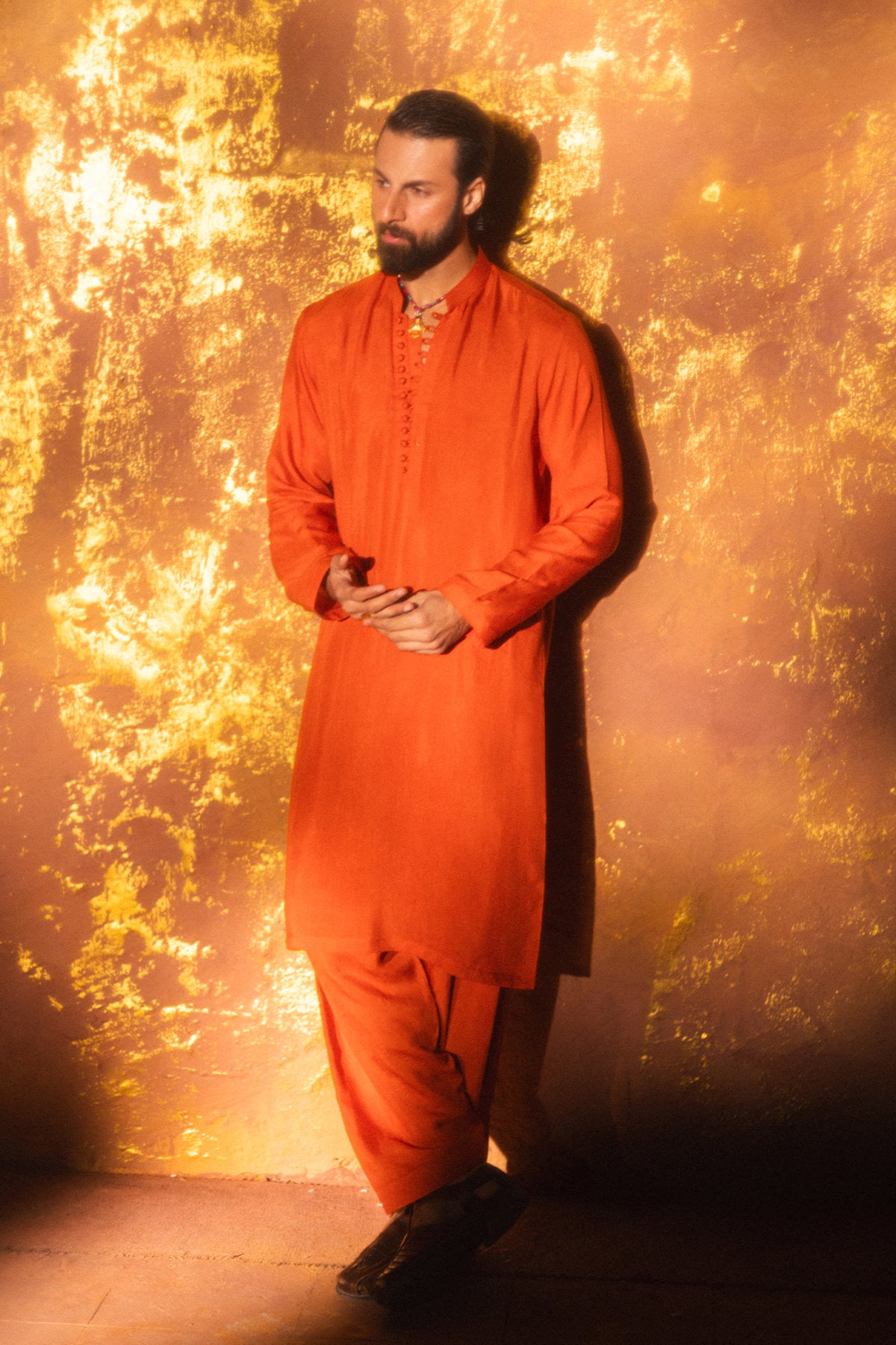 Tangerine Kurta Shalwar