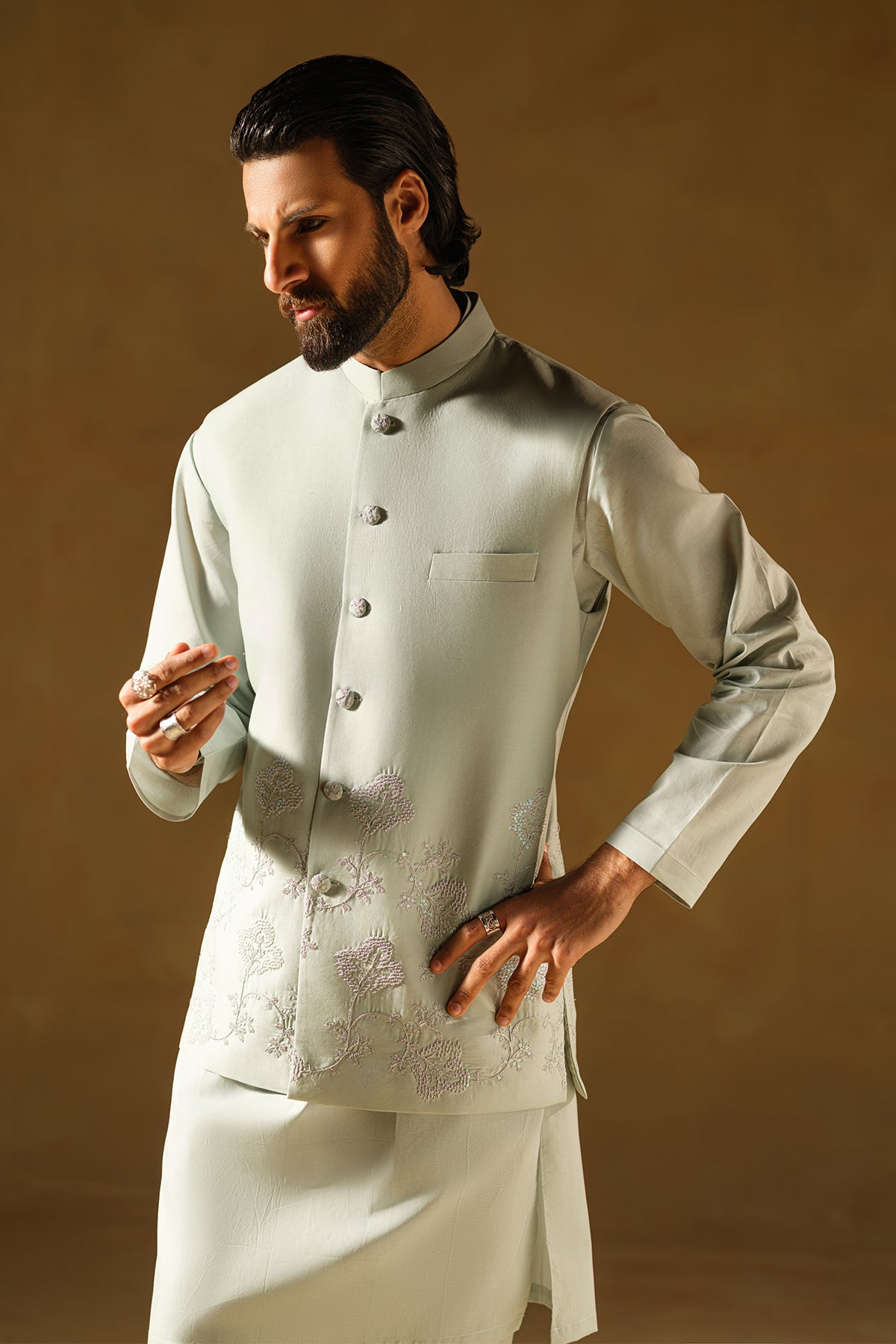 Mist Green Waistcoat Set