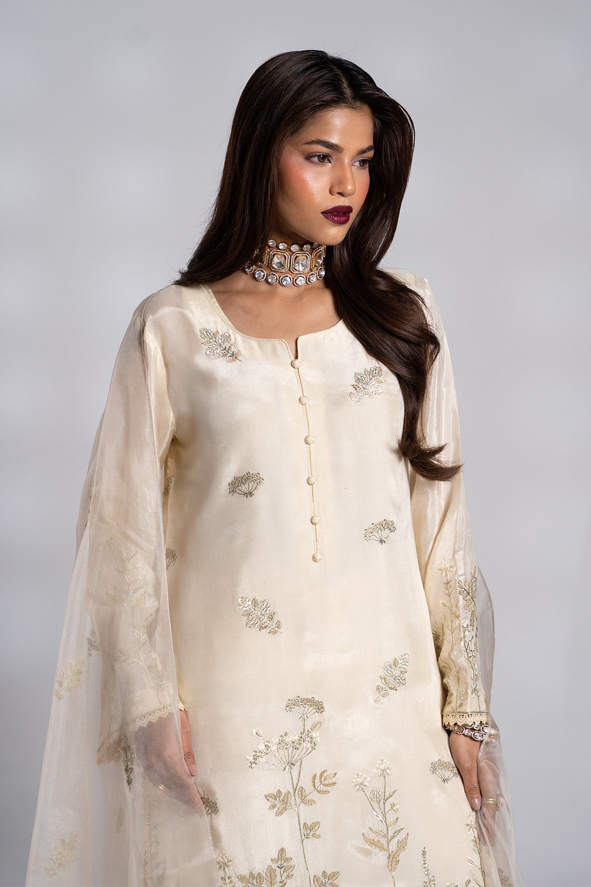 Butter Yellow Embroirdered Set