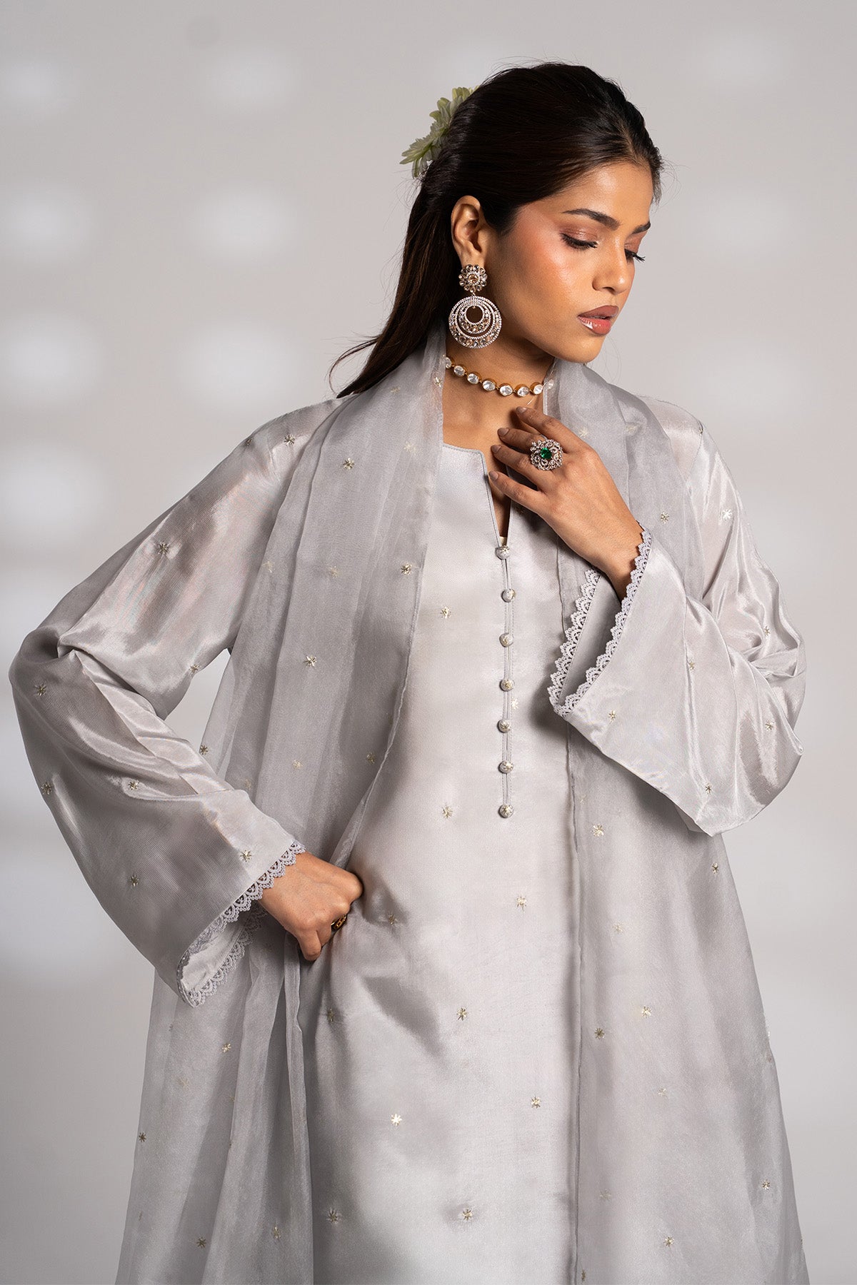 Grey Embroirdered Set