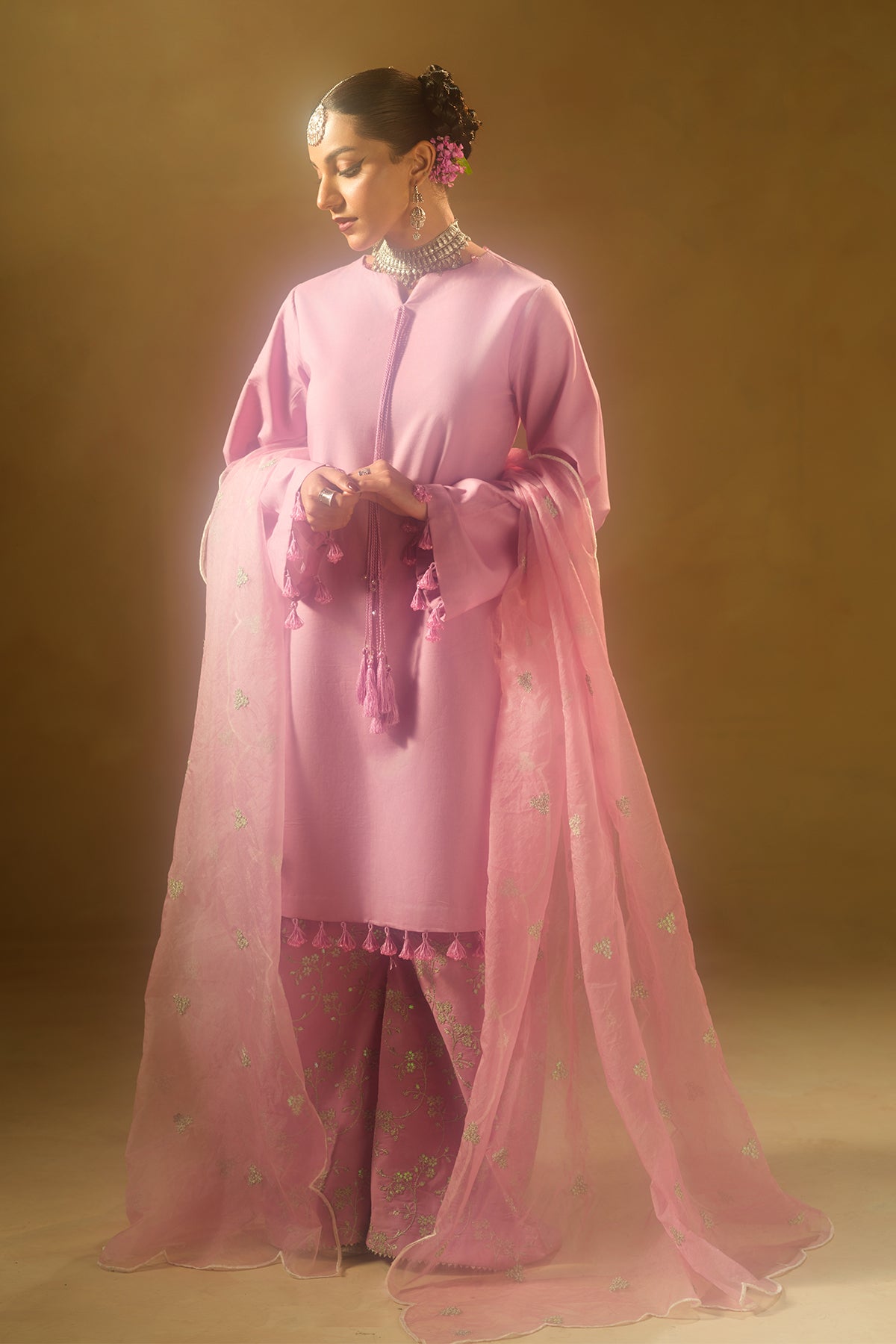 Blush Pink Embroidered Kurta Set